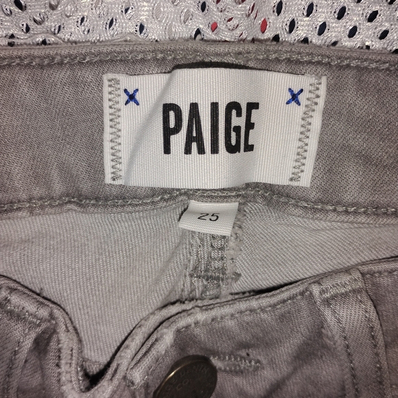 PAIGE Light Gray Skinny Jeans - Picture 2 of 3